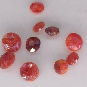 LOT 5 pc 1.20 ct RED MIMETITE  -  CHINA