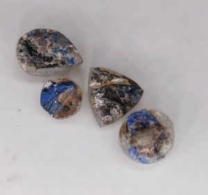 2.85 ct 4 pc LINARITE ON QUARTZ  -  USA