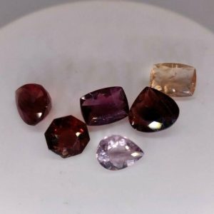 VALUE LOT 6 pc 18.5  ct HEAT COLOR CHANGE FLUORITE  -  ETHIOPIA