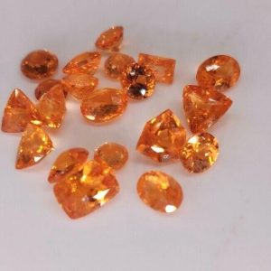 GREAT VALUE LOT 20 pc 12.80 ct SPESSARTITE GARNET  -  BRAZIL