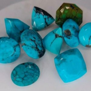 GREAT VALUE LOT 55 ct 10 pcs TIBETAN TURQUOISE  -  TIBET