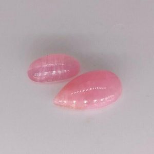 LOT 2 pc 3.50 ct PINK RHODOCHROSITE  -  USA