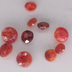 LOT 5 pc 1.20 ct RED MIMETITE  -  CHINA