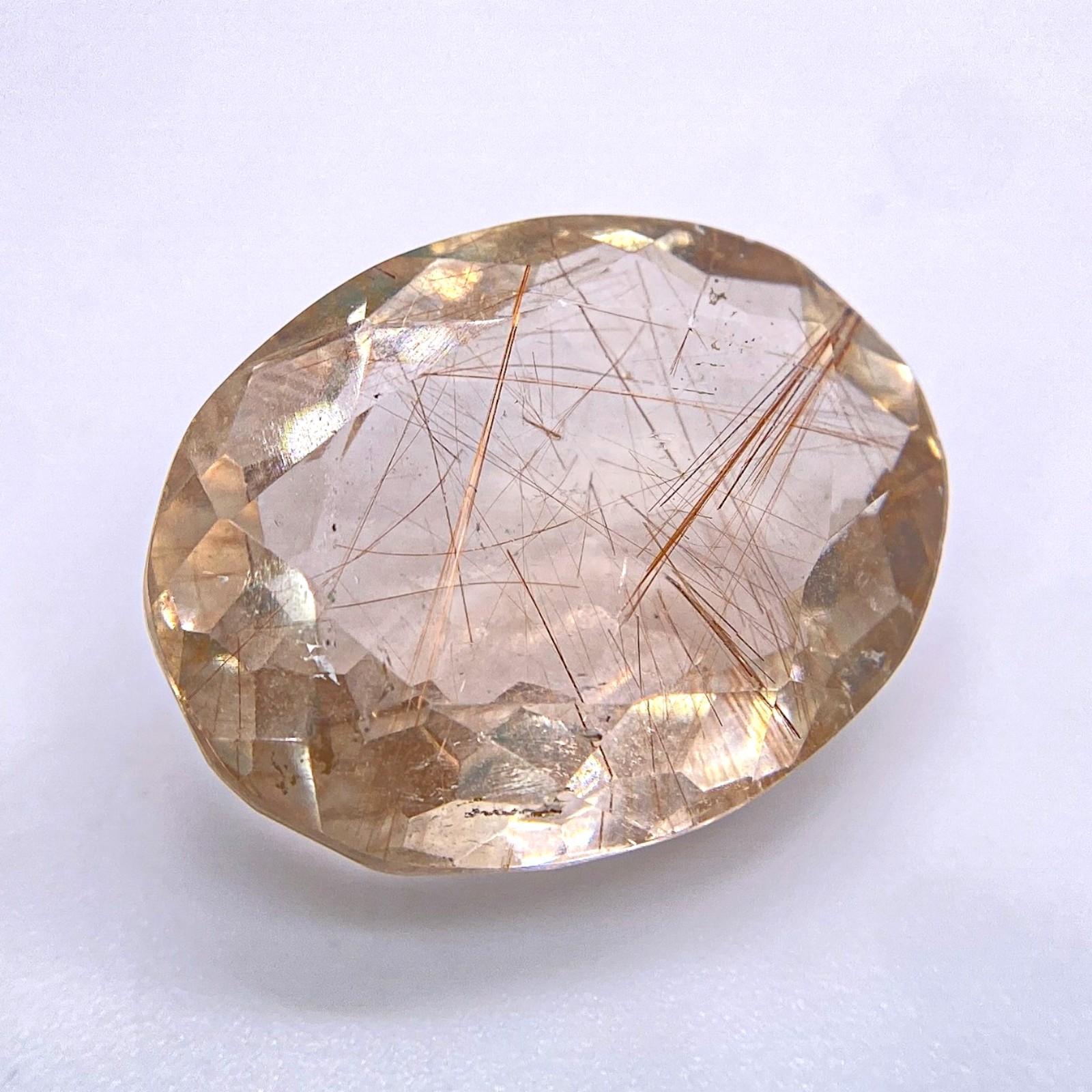 46.18 ct GOLDEN RUTILE IN QUARTZ  -  BRAZIL
